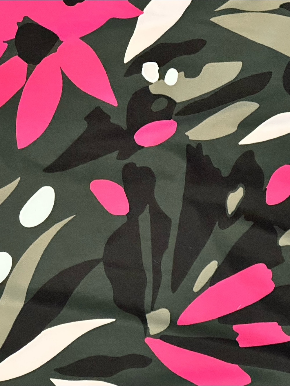 Abbey Glass Floral Print V-Neck Bell Sleeve Dress - Pink & Olive Small - Picture 2 of 7